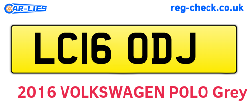LC16ODJ are the vehicle registration plates.