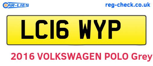 LC16WYP are the vehicle registration plates.