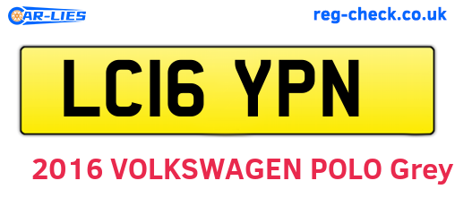 LC16YPN are the vehicle registration plates.