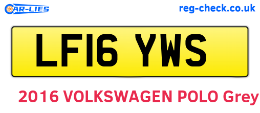 LF16YWS are the vehicle registration plates.