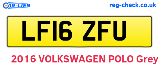 LF16ZFU are the vehicle registration plates.