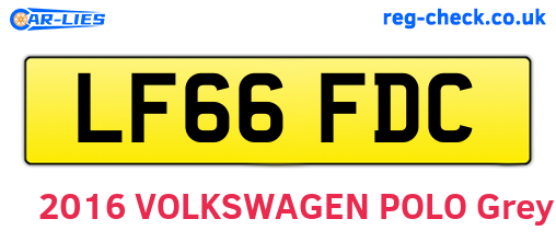 LF66FDC are the vehicle registration plates.