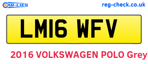 LM16WFV are the vehicle registration plates.