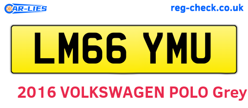 LM66YMU are the vehicle registration plates.