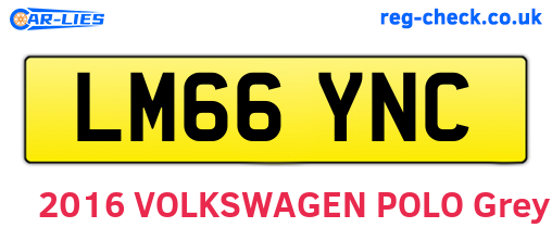 LM66YNC are the vehicle registration plates.