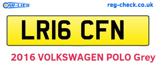 LR16CFN are the vehicle registration plates.