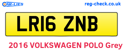 LR16ZNB are the vehicle registration plates.