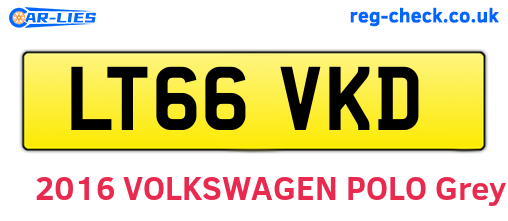 LT66VKD are the vehicle registration plates.