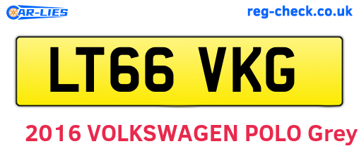 LT66VKG are the vehicle registration plates.