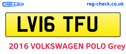 LV16TFU are the vehicle registration plates.