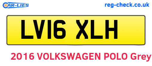 LV16XLH are the vehicle registration plates.