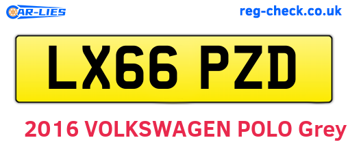 LX66PZD are the vehicle registration plates.
