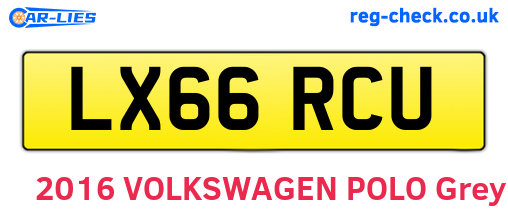 LX66RCU are the vehicle registration plates.
