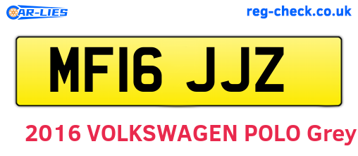 MF16JJZ are the vehicle registration plates.