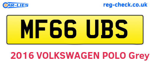 MF66UBS are the vehicle registration plates.