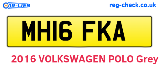 MH16FKA are the vehicle registration plates.