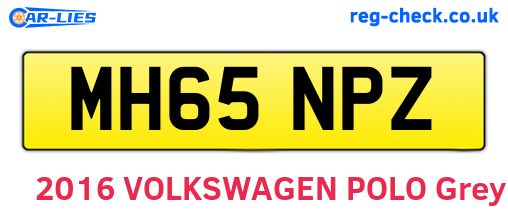 MH65NPZ are the vehicle registration plates.
