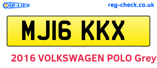 MJ16KKX are the vehicle registration plates.