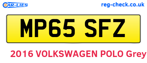 MP65SFZ are the vehicle registration plates.