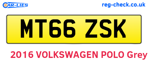 MT66ZSK are the vehicle registration plates.