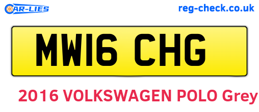 MW16CHG are the vehicle registration plates.