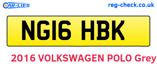 NG16HBK are the vehicle registration plates.