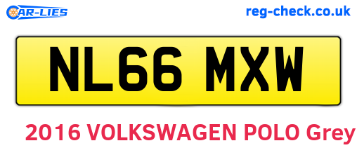 NL66MXW are the vehicle registration plates.
