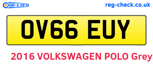 OV66EUY are the vehicle registration plates.