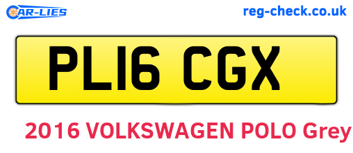 PL16CGX are the vehicle registration plates.