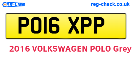 PO16XPP are the vehicle registration plates.