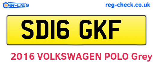 SD16GKF are the vehicle registration plates.