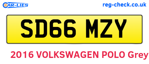 SD66MZY are the vehicle registration plates.