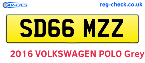 SD66MZZ are the vehicle registration plates.