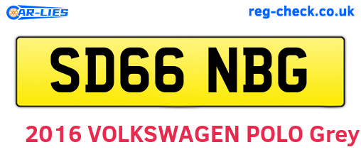 SD66NBG are the vehicle registration plates.