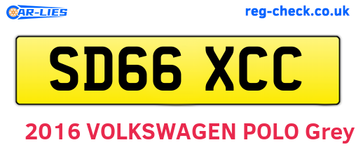 SD66XCC are the vehicle registration plates.