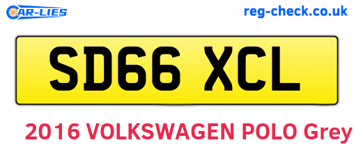 SD66XCL are the vehicle registration plates.