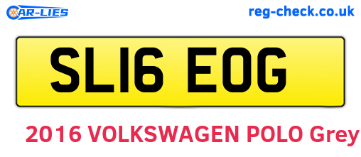 SL16EOG are the vehicle registration plates.