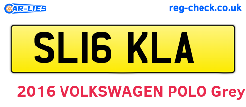 SL16KLA are the vehicle registration plates.
