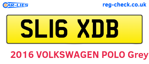 SL16XDB are the vehicle registration plates.