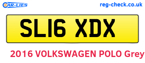 SL16XDX are the vehicle registration plates.