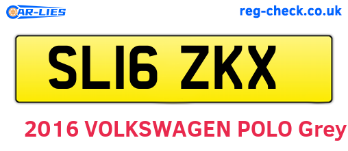 SL16ZKX are the vehicle registration plates.