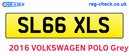 SL66XLS are the vehicle registration plates.