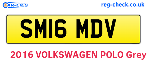 SM16MDV are the vehicle registration plates.