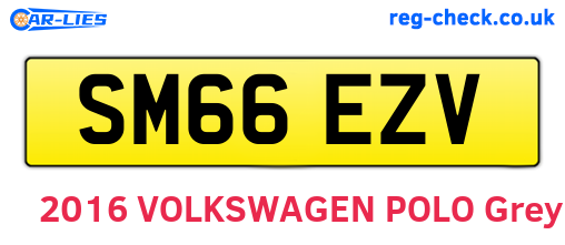 SM66EZV are the vehicle registration plates.