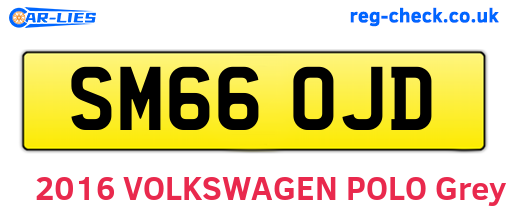 SM66OJD are the vehicle registration plates.
