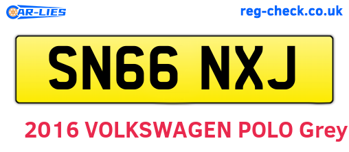 SN66NXJ are the vehicle registration plates.