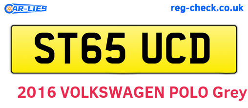 ST65UCD are the vehicle registration plates.