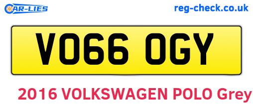 VO66OGY are the vehicle registration plates.