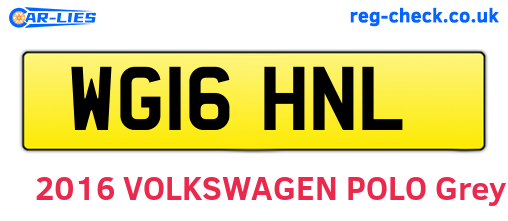 WG16HNL are the vehicle registration plates.