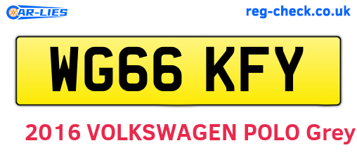 WG66KFY are the vehicle registration plates.